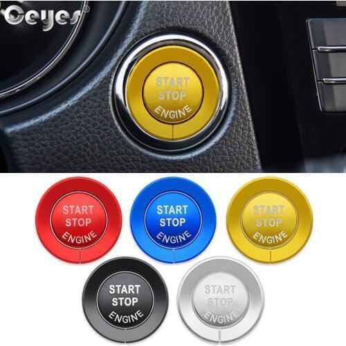 Ceyes Car Styling Switch One Button Engine Start Stop Rings Covers Without Hole Accessories Case For Nissan Qashqai J11 Sticker