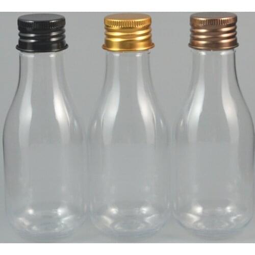 50pc/lot 100ml Plastic Lotion Bottle Screw Cap Clear PET Cosmetic Jar Alumunim Cap Refillable Bottle with Seal