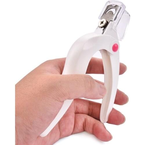 Professional Nail Art Frence U Shape White Nail Edge Clipper Trimmer DIY Stainless Steel False Tips Edge Cutters Manicure Tools