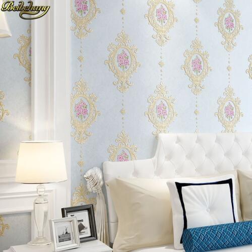 Beibehang 53X300cm Self-adhesive wallpaper wall stickers 3 simple wallpapers bedroom living room TV background floral wall paper