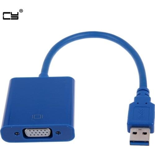 Super Speed USB 3.0 to VGA Video Graphic Card Display External Cable Adapter for Windows 7 WIN8