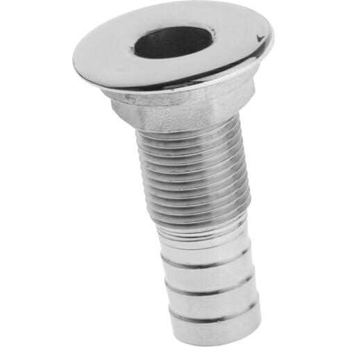 316 Stainless Boat Thru Hull Fitting Outlet Connector for Boat Yacht 1/2"