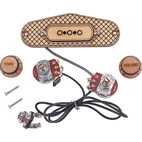 1 Set Guitar Pickup of Wood 3-String Humbucker Pickups for Cigar Box Guitars
