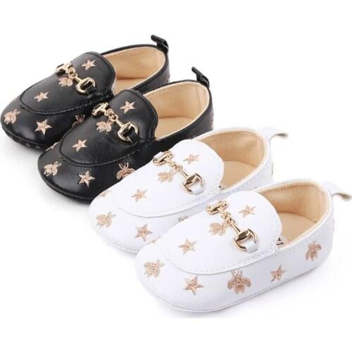 1*Pair 0-18M Classic Embroidered Baby Korean Casual Shoes Baby Shoes Soft Sole Non-slip Toddler Shoes