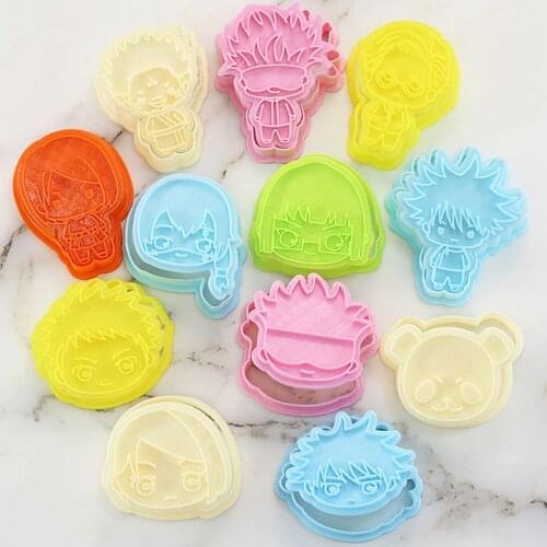 1 pcs Anime Jujutsu Kaisen Gojou Satoru Itadori Yuji Cookie Cutters Baking Press Stamp Embosser Sugar Pasty Cake DIY Bakery Mold