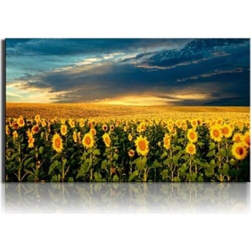 1Pieces Picture Painting Wall Art Room Decor Print Poster Sunflower series Wall Pictures for Living Room Canvas Painting Framed