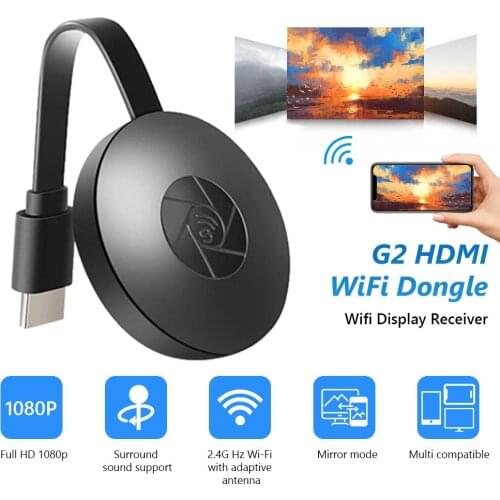 2.4G 4K Wireless WiFi Mirroring Cable HDMI-compatible Adapter 1080P Display Dongle For IPhone Samsung Huawei Android Phone To TV