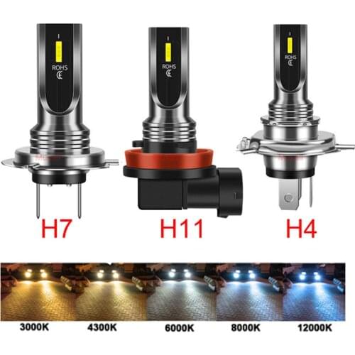 2Pcs H4 H11 H7 H1 H3 H16 ZES Led Car Headlight Bulb Source Car Fog Driving Light 4300K 6000K Bulb Headlamp Lamps Car Accessories