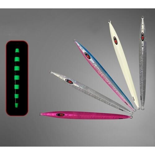 2PCS Deep Sea Slow Jig Glow Fishing Jigging Sinking Lure Jigbait Spoon Baits 450g