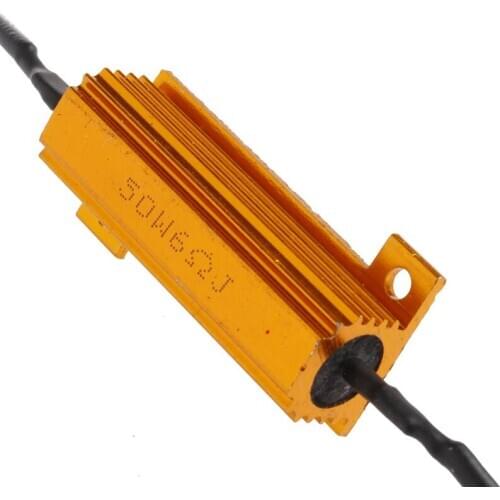 2x LED DRL Fog Light Canbus 50W 6Ohm Load Resistor Canceller Decoder DC 12V E7CA