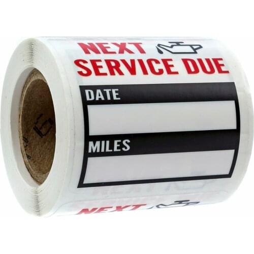 200Pcs/Roll Oil Change Maintenance Service Reminder Stickers Window Sticker Car Styling Adhesive Labels Sticker