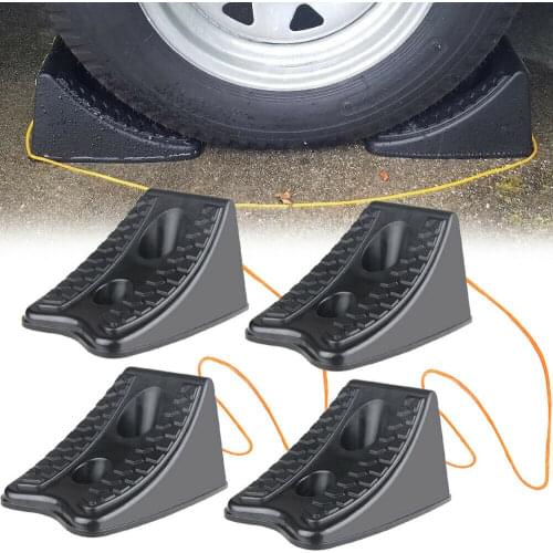 4PCS wheel chock/car stopper Black for caravan Car Truck Motorcycle ect