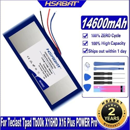 HSABAT X16HD 14600mAh Battery for Teclast Tpad Tb00k X16HD X16 Plus POWER Pro Tablet PC Batteries