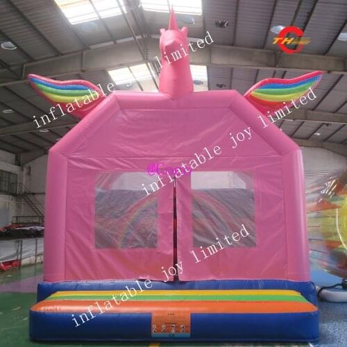 Free air ship to door,Big unicorn play bouncy jumping castle, 15x13ft inflatable unicorn bouncer castle bounce house
