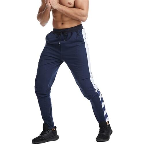 Casual Pants Men Hip Hop Skinny Trousers Track Bottom Sweatpants Streetwear Man Pant Side Stripe Fashion Mens Joggers Pants