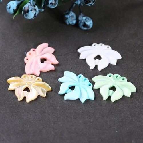 2Pcs Natural Shell Flower Beads 3D Vein Carved Lotus Spacer Beads For Bracelets Necklace Handmade DIY Jewelry Components Making