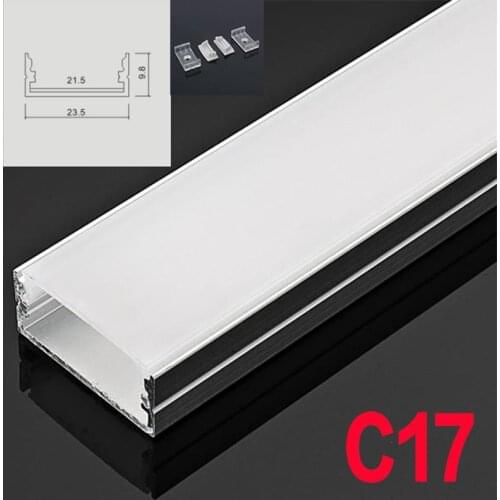 C17 10 Sets 100cm U Shape LED Aluminum Channel System With Diffuse Cover End Caps Aluminum Profile for LED Bar Lights