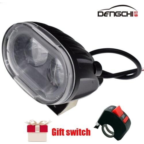 DENGCHI 20W étanche LED 12V-30V 6500K blanc For moto Offroad LED lumière de travail pour Jeep ATV SUV 4WD camion bateau