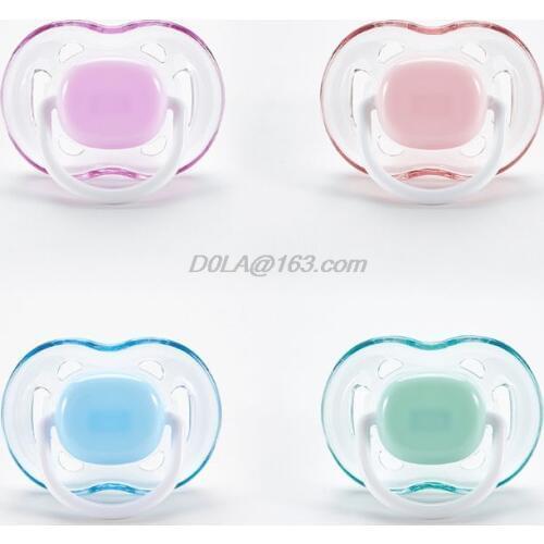 Baby Silicone Pacifier Soothing Infants Bite Chew Supplies Newborn Comfort Appease Nipple Flat Teat Pacifiers