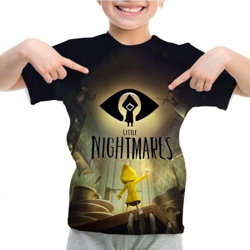 Game Little Nightmares 2 3D T shirt Kids Toddler Summer Tee Tops Streetwear Short Sleeve Children Casual T-Shirt Cartoon Clothes