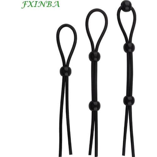 FXINBA Adjustable Silicone Time Delay Erection Cock Rings for Men Adult Sexy Penis Rings Sex Products Sex Toys Lasting Cockring