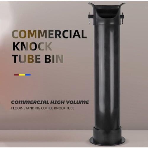 Commercial Knock Box Big Barista Knock Bin Height 85cm, Floor Standing Coffee Grounds Collection Bin Includes barista cloth