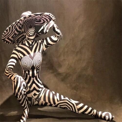 Ballroom dance costumes women stage show wears dj singer outfit pole dance jumpsuit party bodysuit disco performance clothe