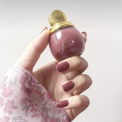 Beautiful berry red bean pure color false nails 24pcs french Cute bride fake nails short size lady full nail tips