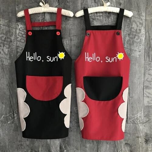 Kitchen apron Household womens fashion apron Water and oil apron Can wipe hands aprons for woman Woman Cooking Accessories