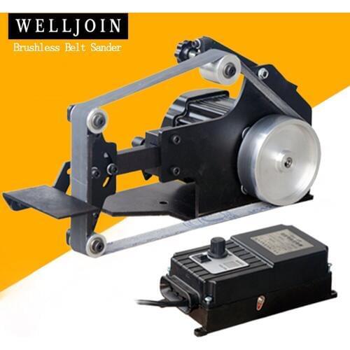 762*25mm Brushless Belt Sander 800W Fixed Angle Sharpening Machine Got 6 Free Abrasive Belt Small DIY Polishing Machine SD-762WS