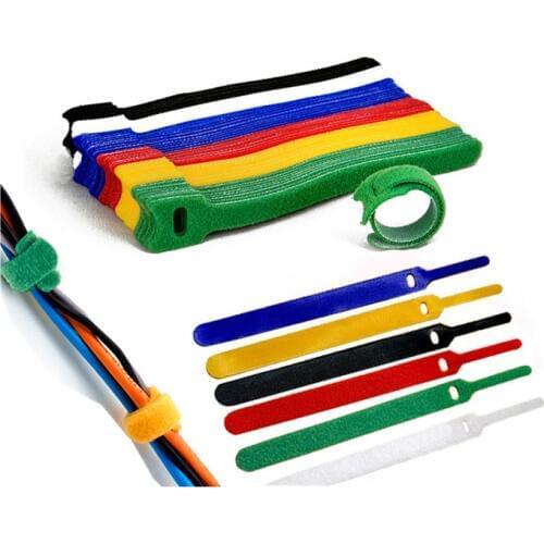 New 15.0cm 10pcs Fastening Reusable Cable Organizer Earphone Mouse Ties Cable Management Wire Cable Winder 2019 Fashion