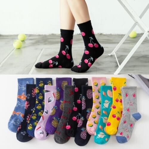 Mens Socks Harajuku Cartoon Cotton Womens Fashion Casual Korean Japanese Crew Socks Cotton Christmas Socks Hip Hop Skateboard