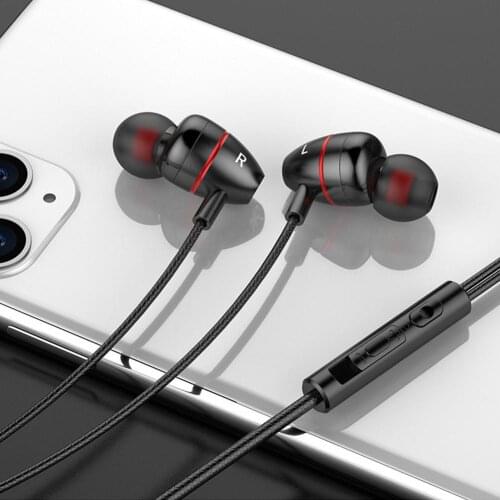Subwoofer In-Ear Headphones With Microphone Multifunction Ergonomic Stereo Headset Wired Earphones For Android Phones Drop Ship