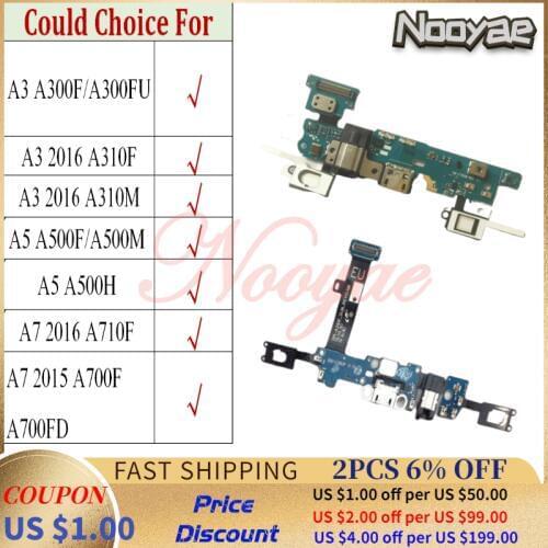 For Samsung Galaxy A3 A5 A7 2016 2017 A310F A310M USB Dock Charging Port Charger Plug Flex Cable Microphone MIC Board
