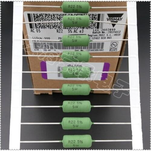 New and origina 0.22 R AC05 5 w 0.22 euro 0.22R wire wound resistor