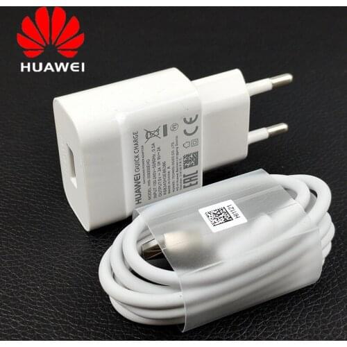 Original Huawei P20 Lite Fast Charger adapter qc 2.0 quick charge usb type c cable for p30 lite y9 prime 2019 nova 4 3 honor 8 9
