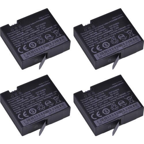 PowerTrust 4Pcs 3.80V Original Mijia Li-ion Battery for Xiaomi Mijia Mini Action Sports Camera Battery