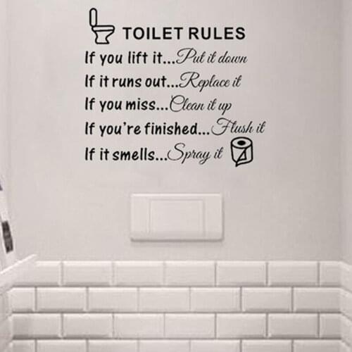 PVC WC Toilet Door Stickers For Public Place Home Decoration Creative Pattern Wall Decals Diy Funny Vinyl Mural Art Decals