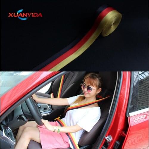 Red Yellow Seat belt webbing strap 3.6Mx4.8CM Car Safety seat Safety belt webbing Car accessories Ready Stock