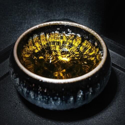 Handmade Jianzhan Tea Cup Ceramic Kung Fu Teaset Single Cup Gift Box Chinese Traditional Tianmu Glaze Oil Drop Pottery Tea Bowl