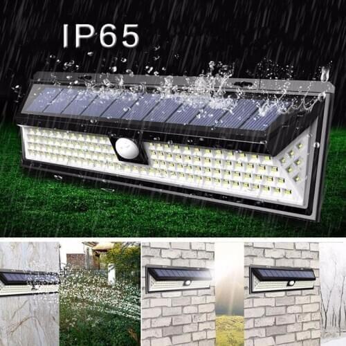 144 118 LED Solar Light Outdoor Solar Lamp PIR Motion Sensor Solar Powered Sunlight Street Light for Garden Decoration