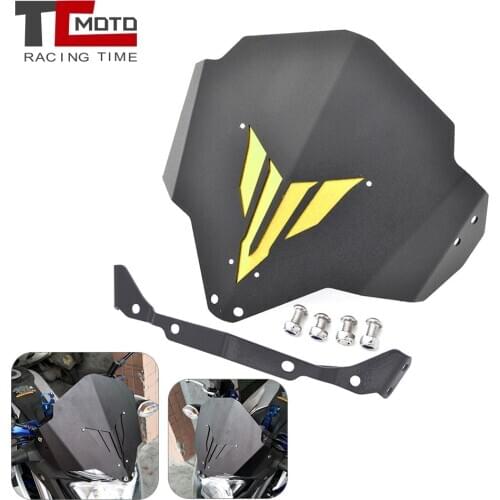 Motorcycle Windshield For Yamaha MT-03 FZ-03 MT03 FZ03 MT FT 03 2015 2016 2017 2018 Motorbike Wind Deflector Windscreen Aluminum