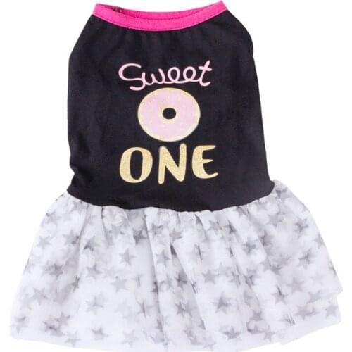 Pet Dog Clothes Summer Dog Dress For Small Dog Wedding Dress Puppy Clothing Printed Cotton Vest Gauze Skirt Pet Apparels