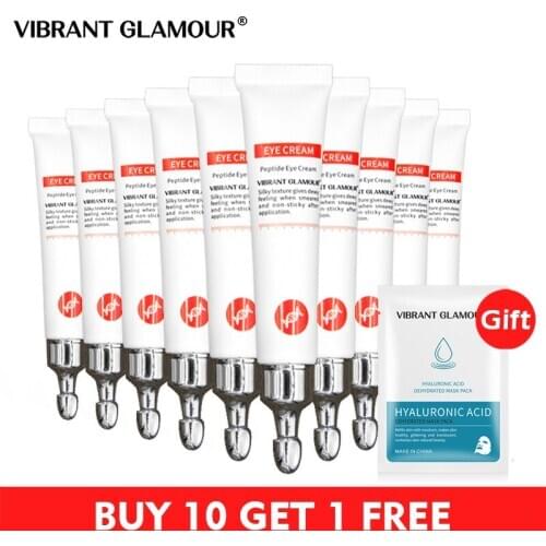 VIBRANT GLAMOUR Peptide Collagen Eye Cream Anti-Wrinkle Anti-Aging Remover Dark Circles Against Puffiness And Bag Eye Care 10pcs