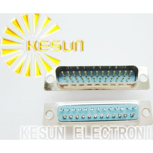 100pcs/lot DB25 DB 25P 25Pin Male Solder Serial D-Sub Connector