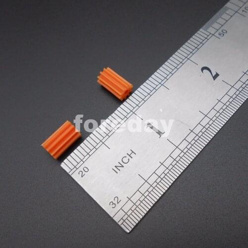 1000PCS X Extended Lengthen Plastic Spur Gear 0.5 Modulus Aperture 2mm DIY Model Accessories Teeth=10 10T 10MM Orange*FD024X1000