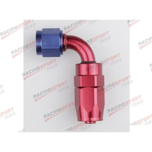 -4 AN AN -4 90 DEGREE SWIVEL OIL FUEL LINE HOSE END FITTING ADAPTOR
