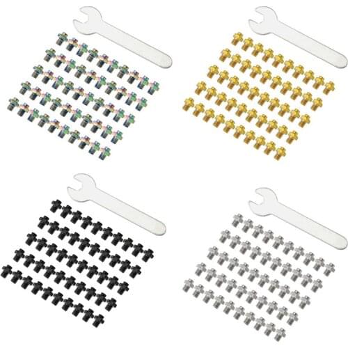 50PCS M4 Bike Pedal Studs Bolts Ultralight Titanium Alloy Non-Ski Screws Bicycle Pedal Pin Nail MTB Road Bike Parts