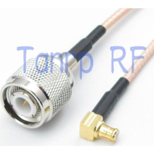 50CM Pigtail coaxial jumper cable RG316 extension cord 20in TNC male plug to MCX male plug right angle RF adapter connector