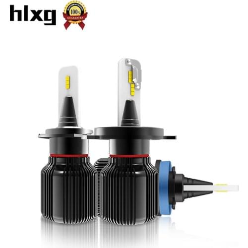 HLXG Car Headlight H7 H4 H11 CSP LED H8 H9 HB3 9005 HB4 9006 40W 8000lm Auto Bulb Headlamp 6000K Light